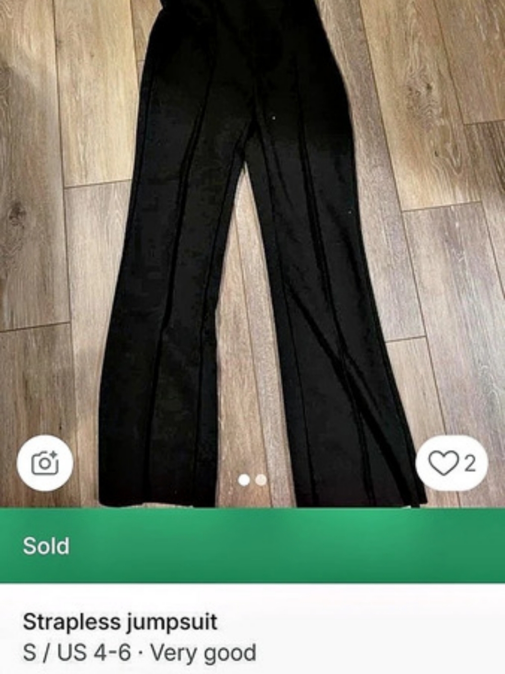 Black Strapless Jumpsuit Size Small